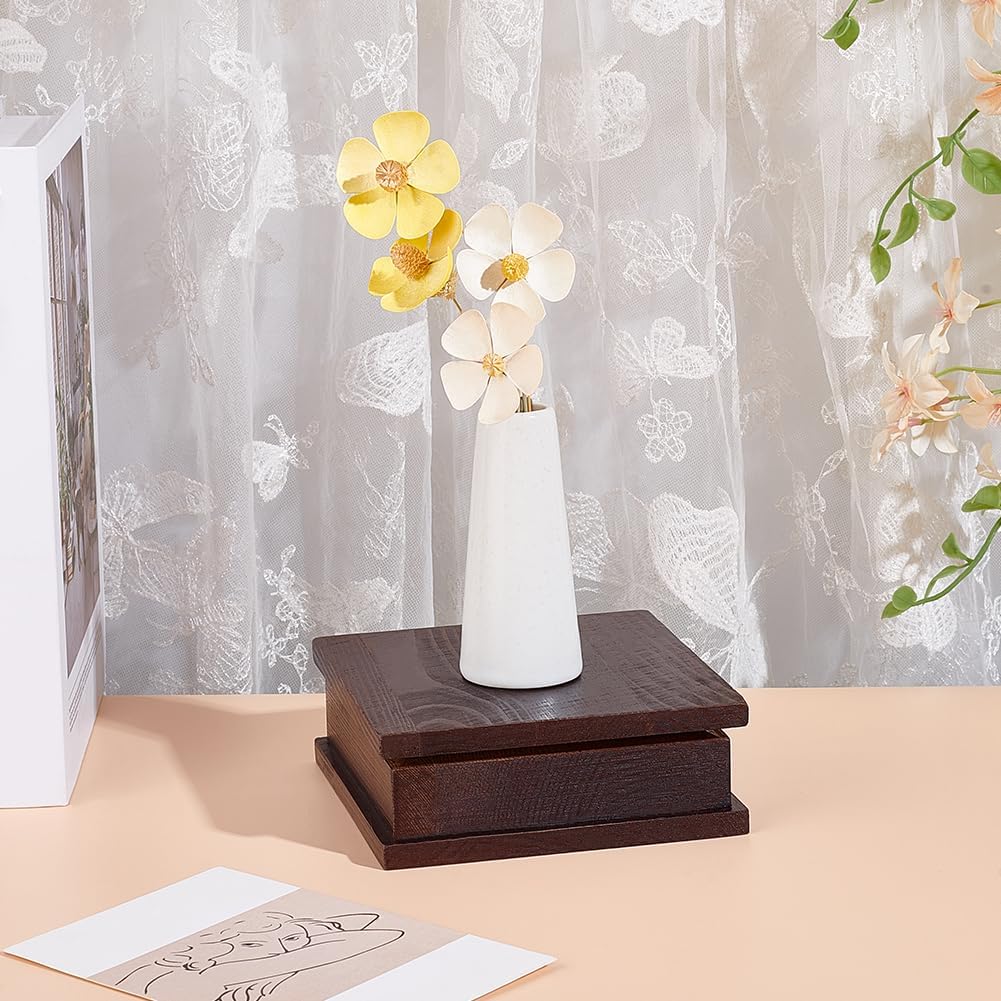 AHANDMAKER Wooden Pedestal Display Base for Collectibles