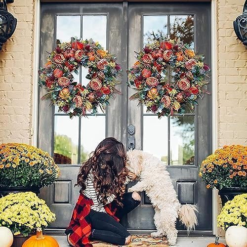 Rustic Autumn Wreath for Front Door Decor