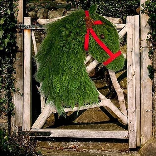 Christmas Wreath Horse Head Door Hanger