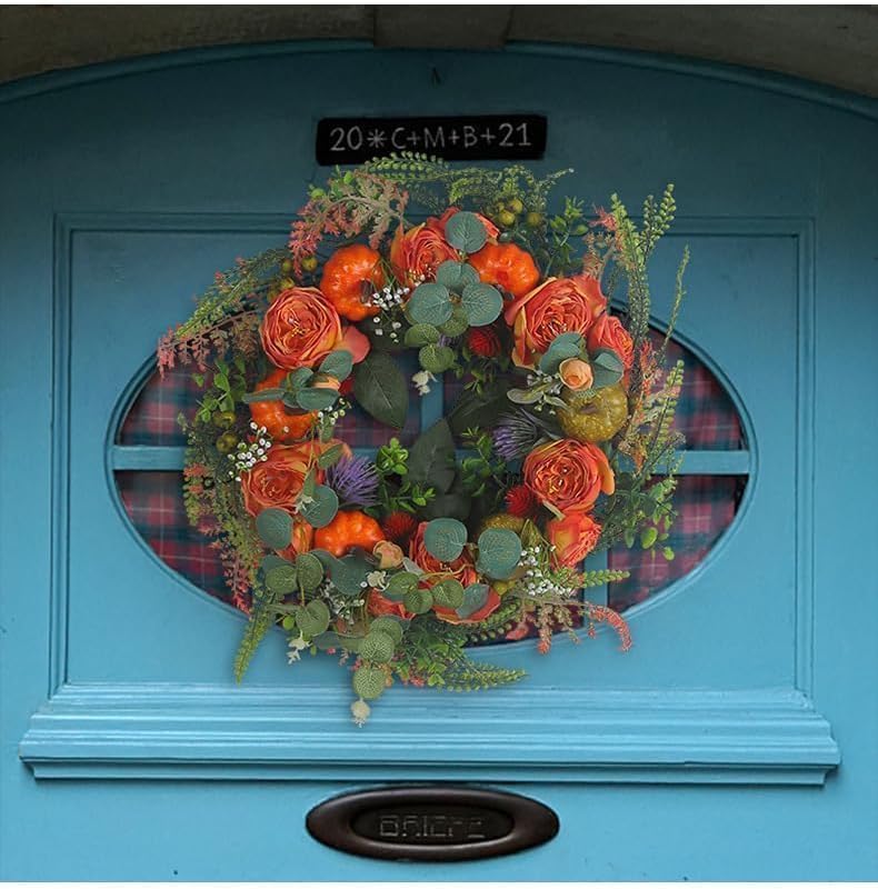 Rustic Autumn Wreath for Front Door Decor