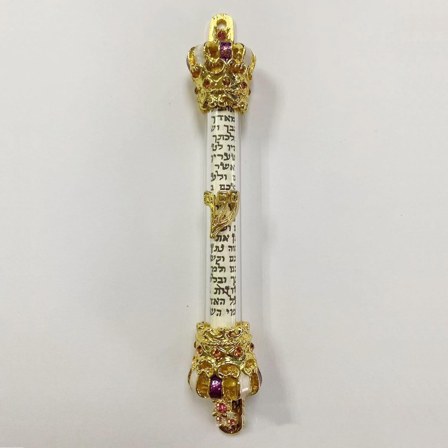 Bible Crowns Scroll Front Door Decor Metal Mezuzah Protector