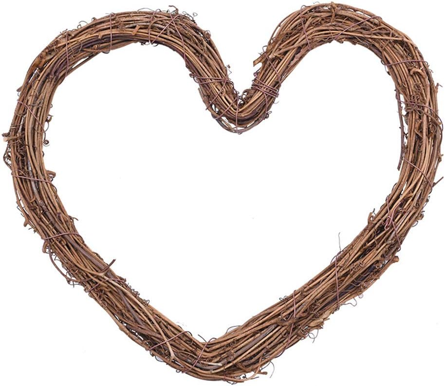 Unique Rattan Wreath Base Round Heart Shape DIY Decor