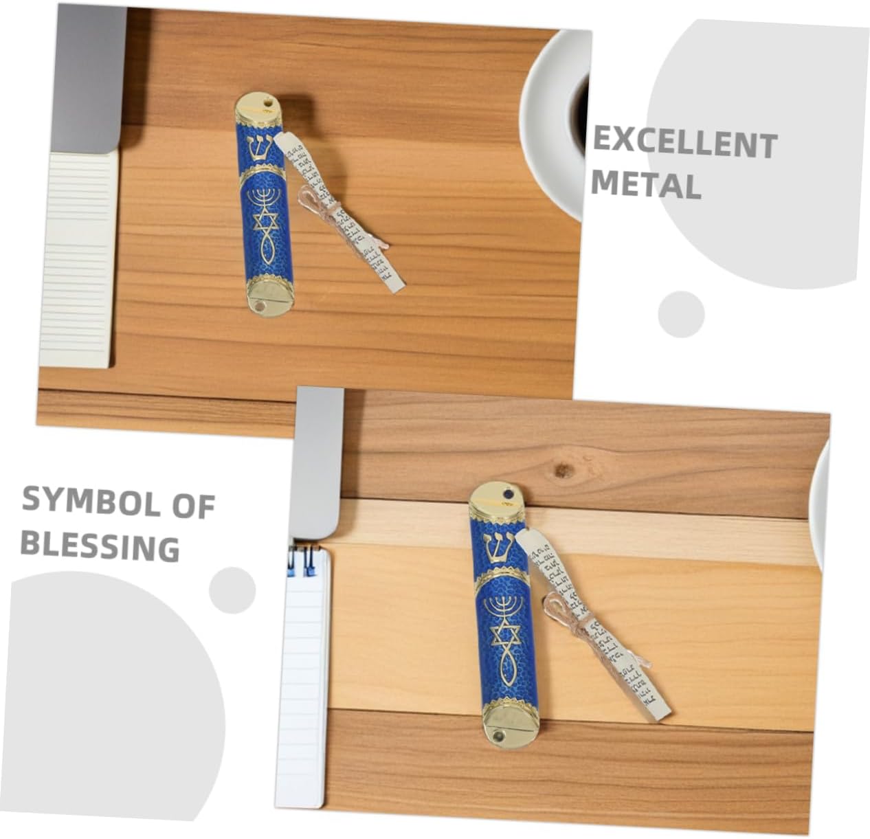 Cabilock 3sets Messianic Seal Mezuzah Case Jewish Wall Decor