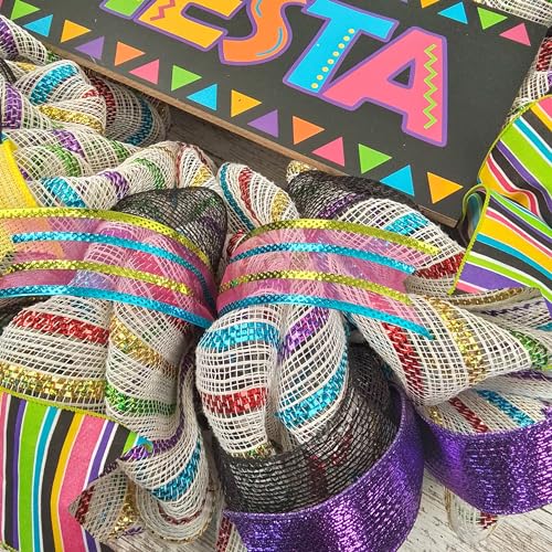 Fiesta Wreath Front Door Decor Multi Color