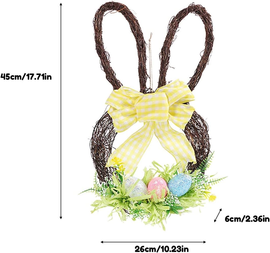 Easter Egg Wreath Door Decor Vintage Handmade Swag