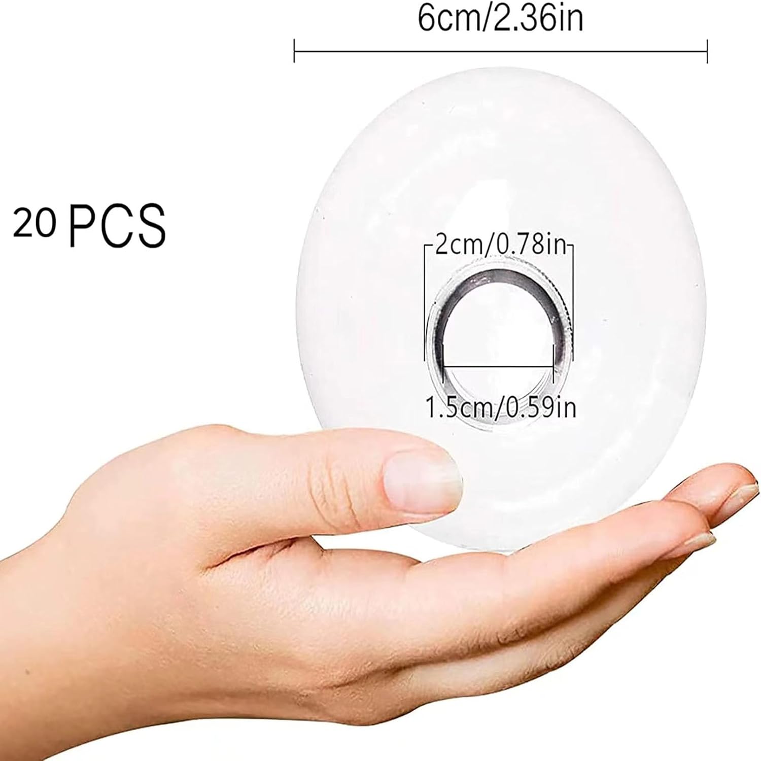 Wioilyoy 20PCS Clear Decorative Balls - Refillable 236 Inch Silver Wire