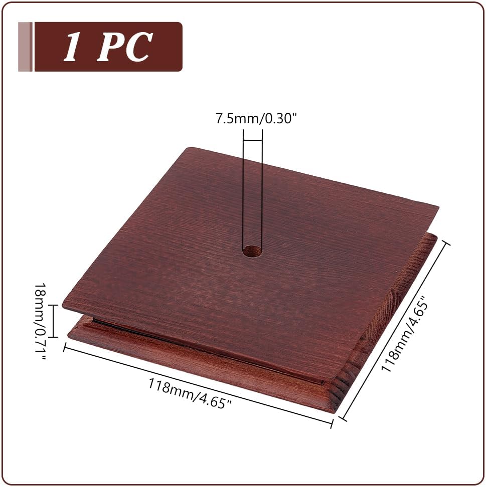AHANDMAKER Wooden Display Pedestal Base - Brown