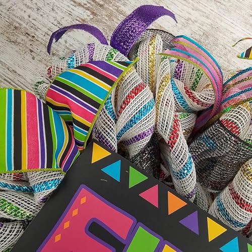 Fiesta Wreath Front Door Decor Multi Color