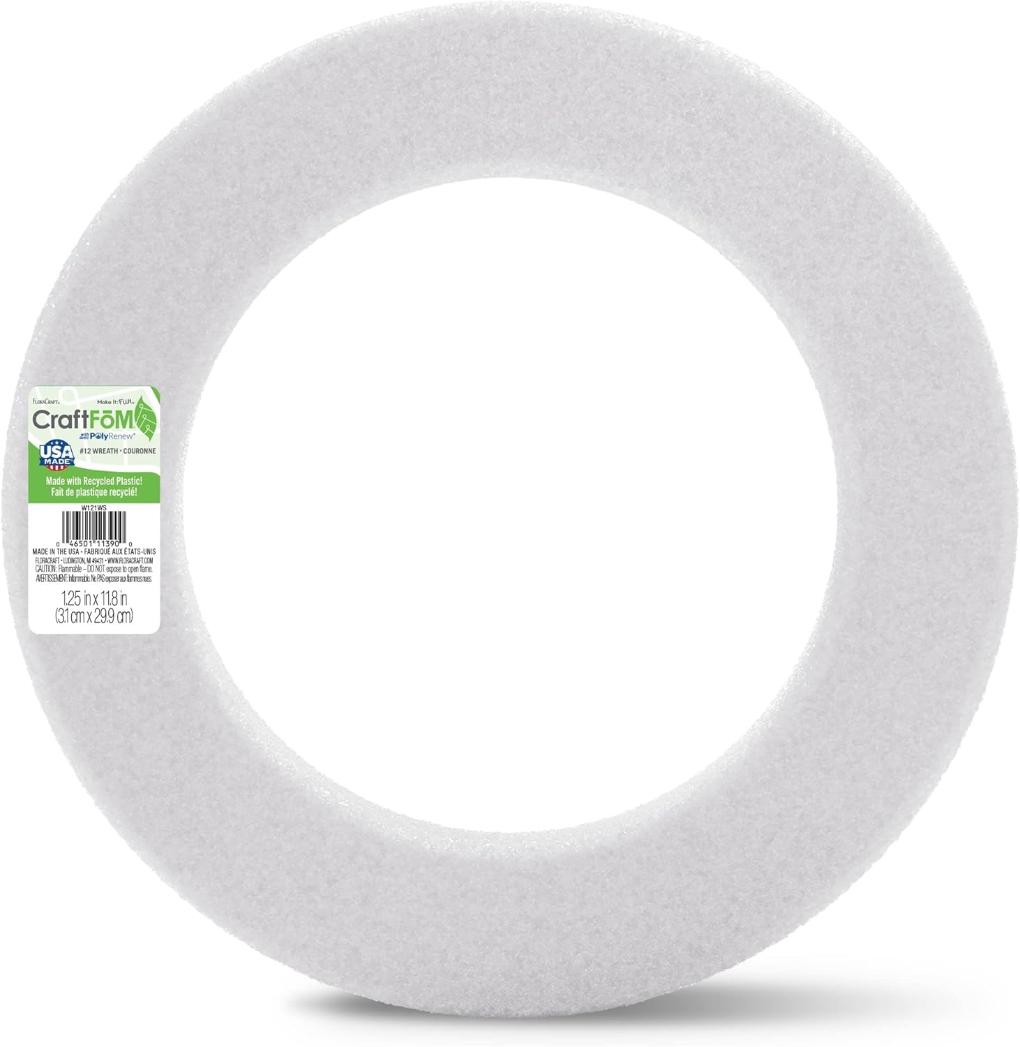 FloraCraft CraftFom Wreath White 125x118