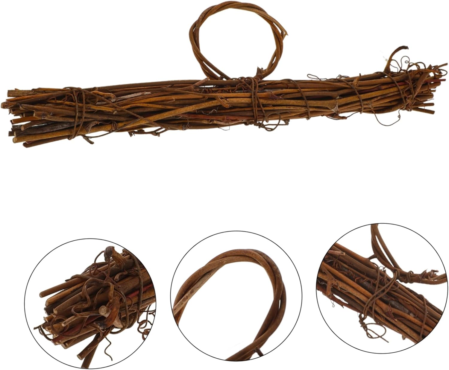Light Brown Rattan Garland Vine Wreath Frame