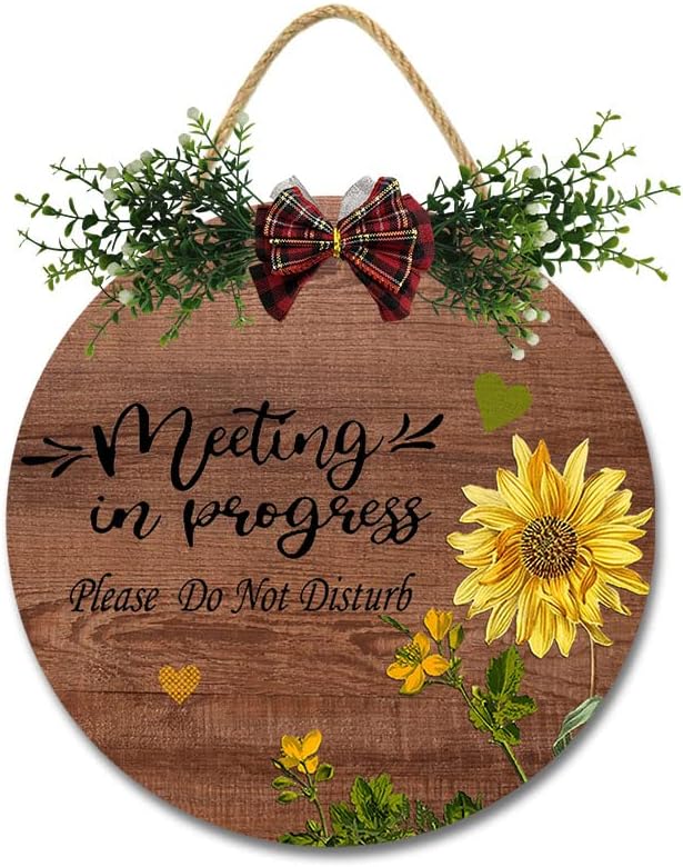 Imahoocool Wreath Hanging Sign Front Door Decor