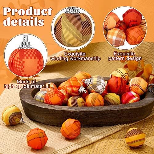 Honoson 24 Pcs Patriotic Tree Ornaments 4th of July Decorations Red White Blue Glitter Mini Balls