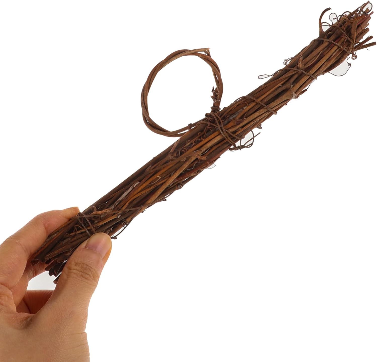 Milisten Hanger Shaped Rattan Wreath Frame for Crafting and Home Decor