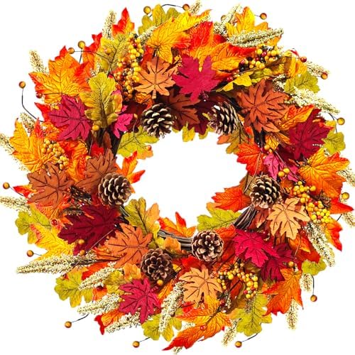 Cacise Fall Wreath 24 Autumn Door Decoration