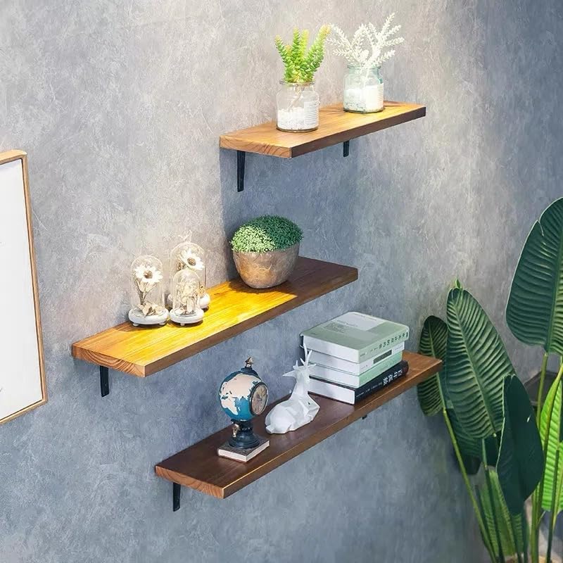 AZOFIA Floating Shelves Set of 2 Carbonized Black