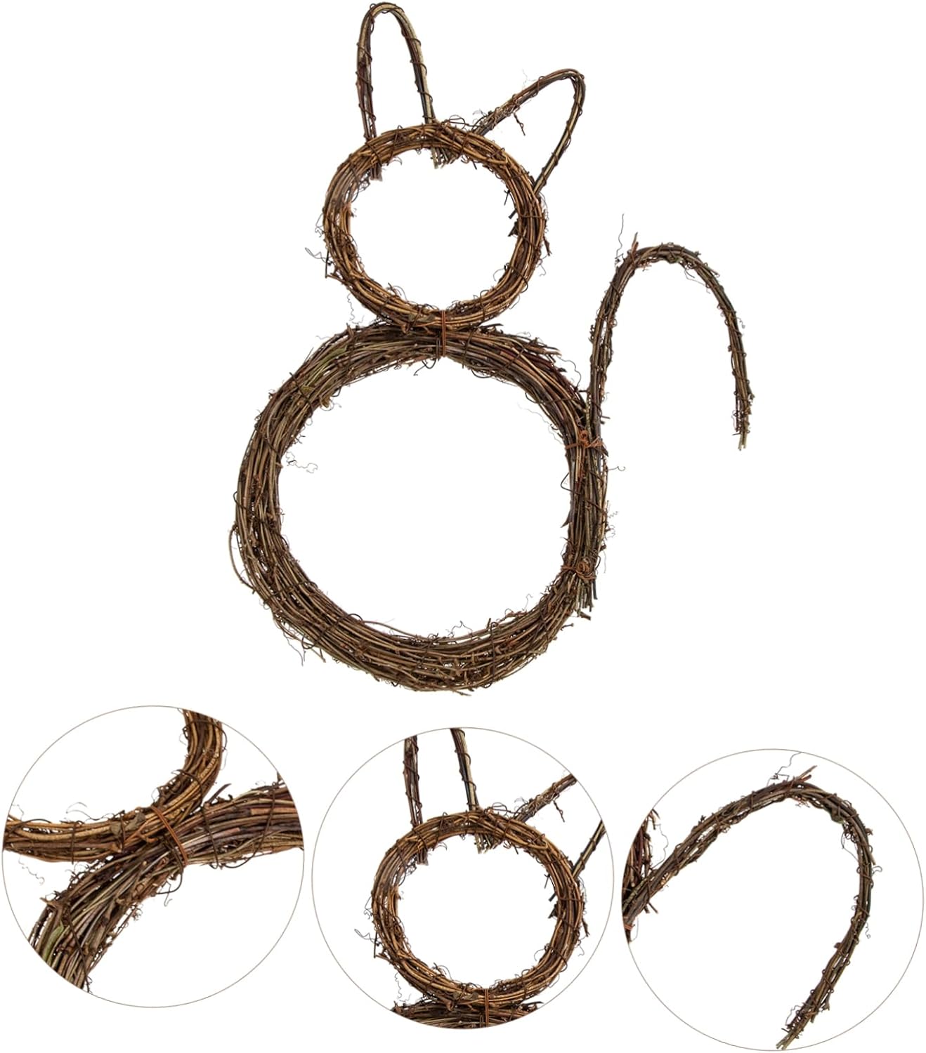 SOLUSTRE Halloween Cat Wreath Garland Pendant for Door and Wall Decor