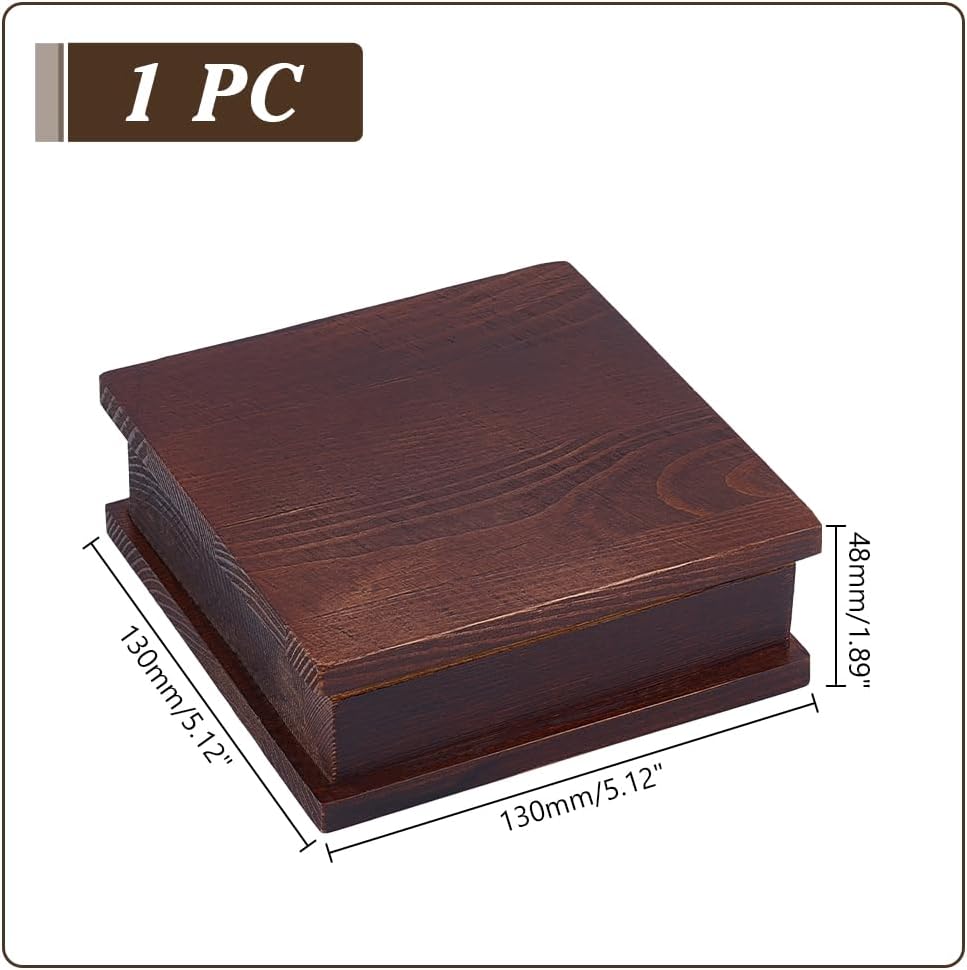 AHANDMAKER Wooden Pedestal Display Base for Collectibles