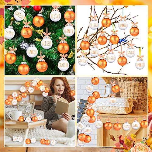 Vinsot 12 Pcs Fall Ball Ornaments for Tree