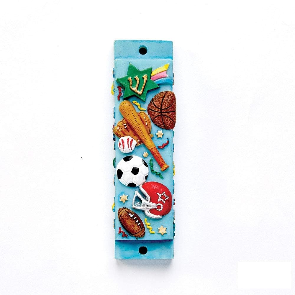 Alef Judaica Sports Resin Mezuzah