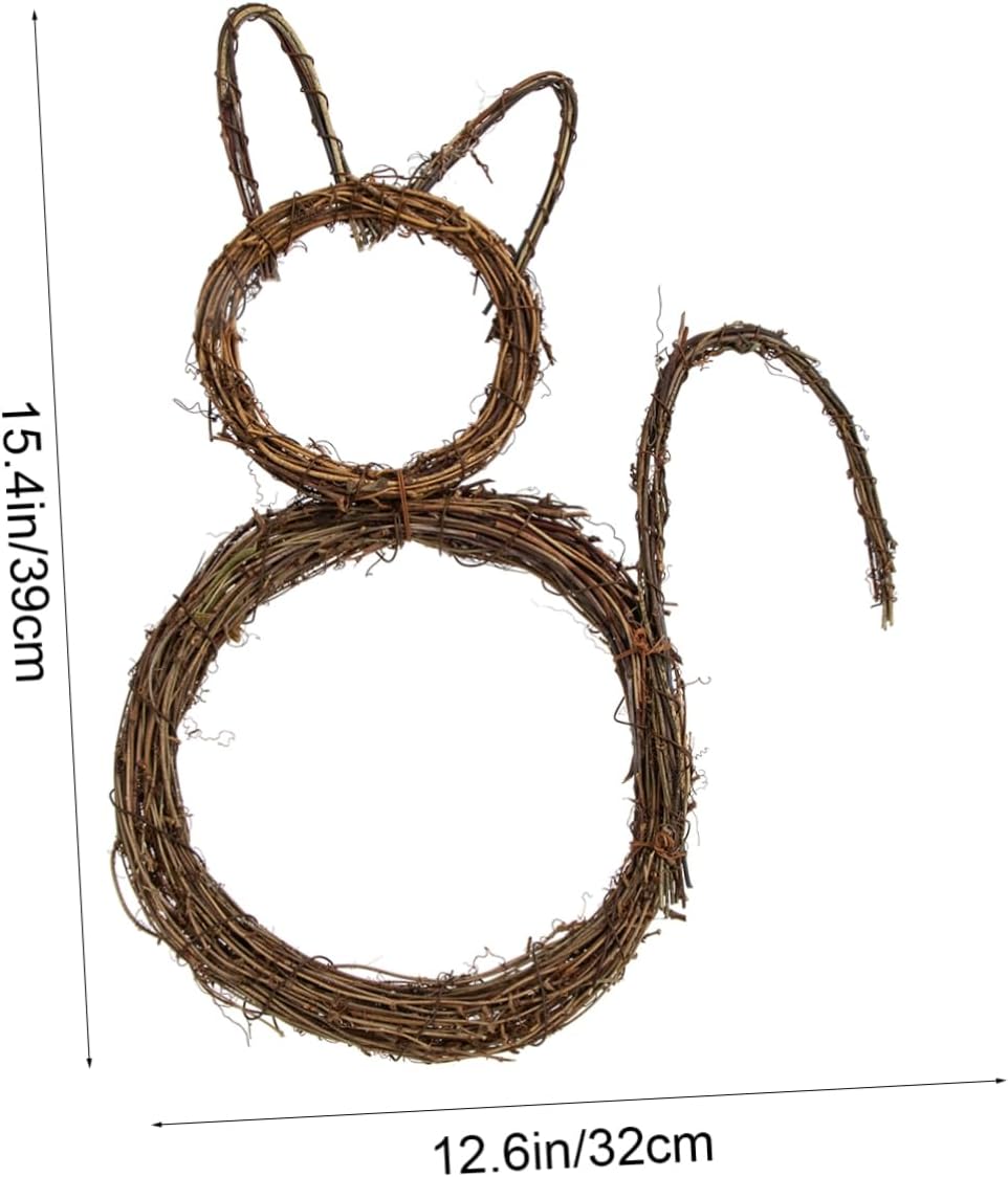 VICASKY Cat Shape Wreath Pendant Halloween Garland for Door Window Wall Compact Decor