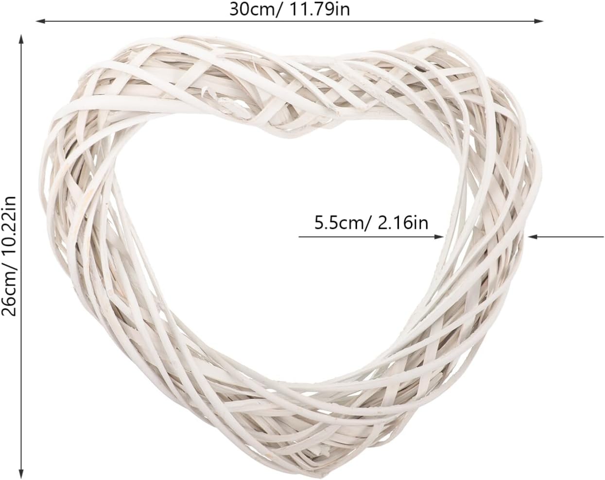 VOSAREA Rattan Heart Wreath DIY Frame