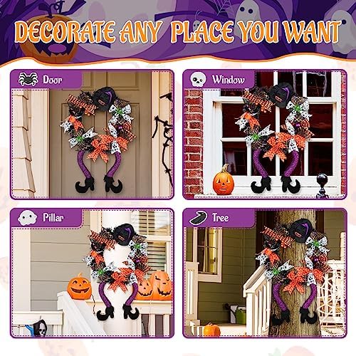 Halloween Witch Door Wreath 24 Inch Decor