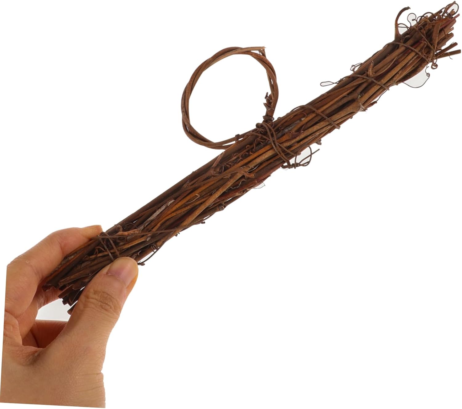 Light Brown Rattan Garland Vine Wreath Frame