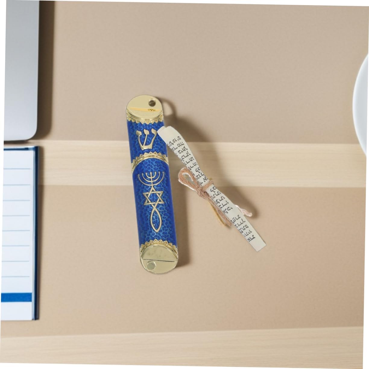 3 Sets Mezuzah Cases with Traditional Jewish Door Blessing Decor