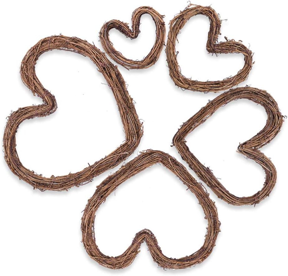 Unique Rattan Wreath Base Round Heart Shape DIY Decor