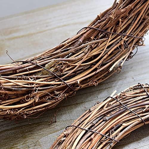 2 Pcs Natural Grapevine Wreaths for DIY Decorations
