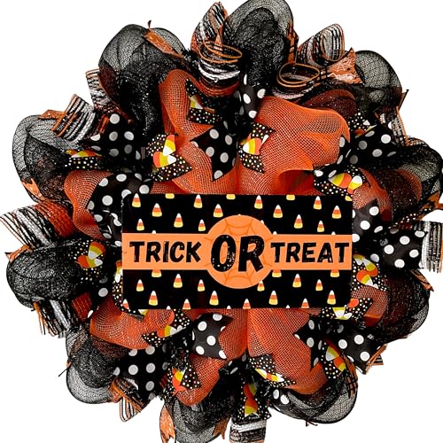 Halloween Candy Corn Wreath 24 or 28 Inches