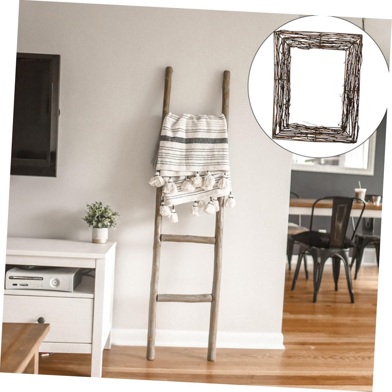 Eco-Friendly Rustic Grapevine Wreath Base Hanger