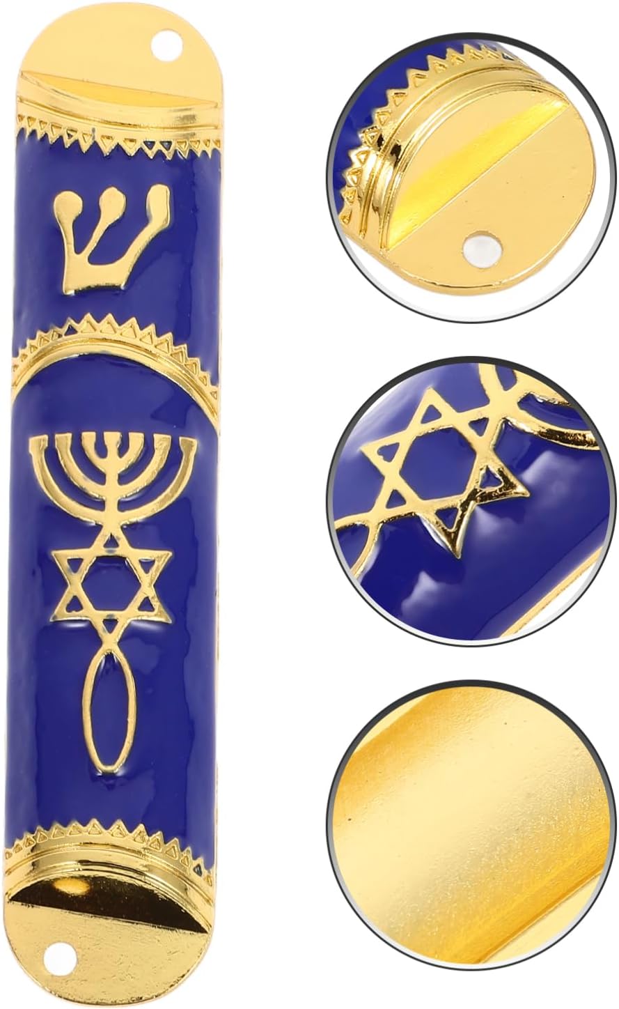 SOLUSTRE Metal Mezuzah Door Decor Scroll Wall Accent Home Jewish Accessory