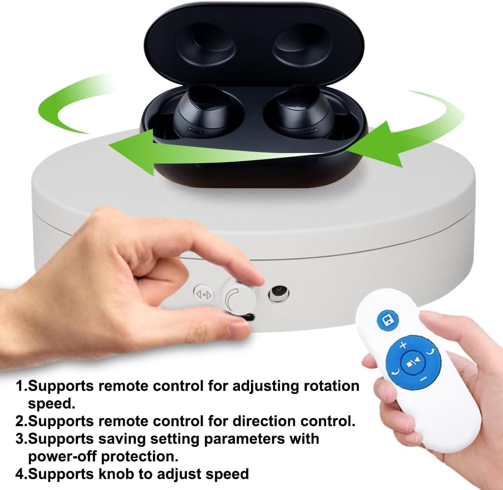 ComXim Motorized Rotating Display Stand with Knob and Remote
