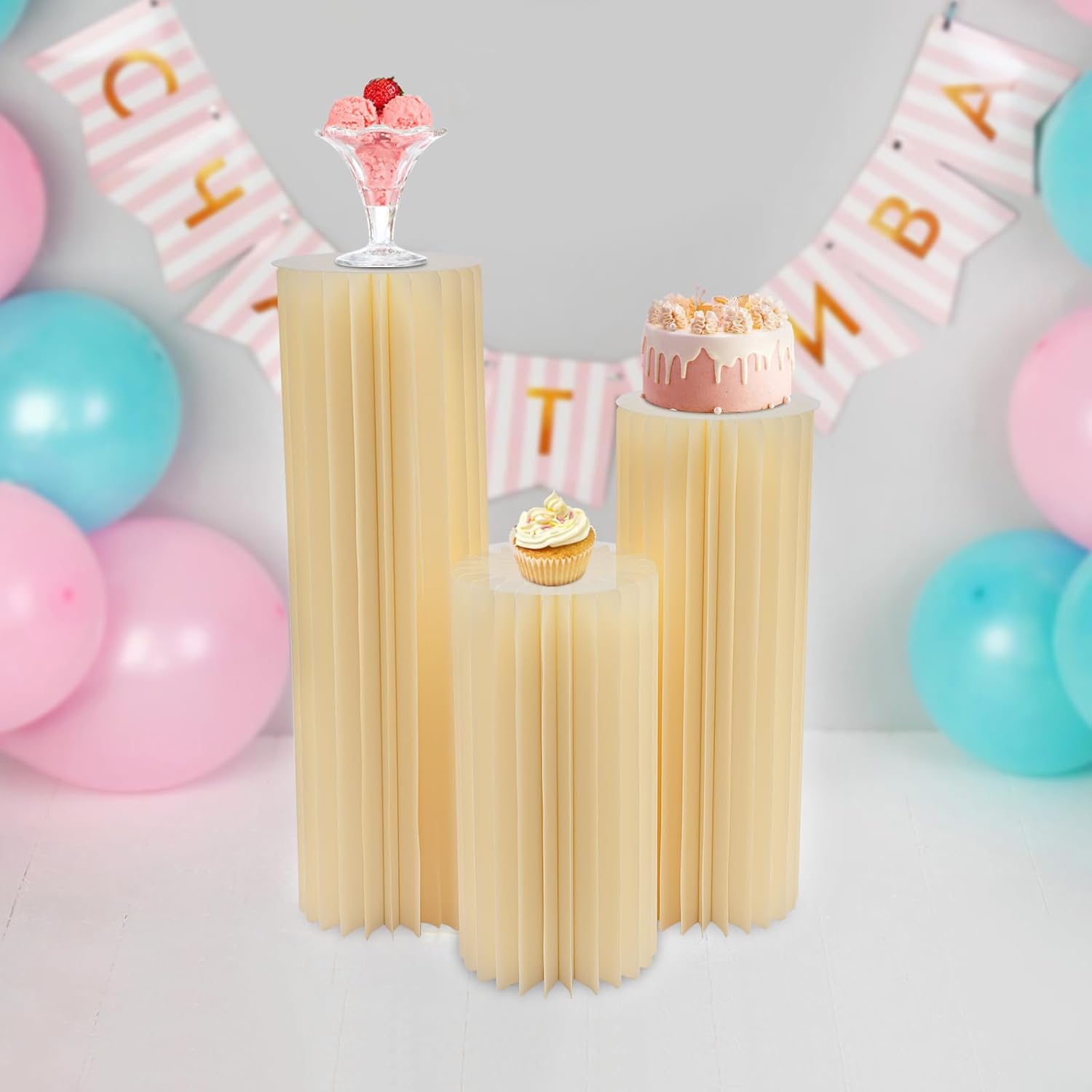 Foldable Cardboard Flower Stand for Wedding and Party Decor