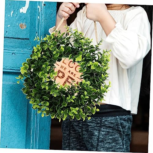 MAGICLULU Eucalyptus Leaf Wreath Door Hanger Modern Farmhouse Decor
