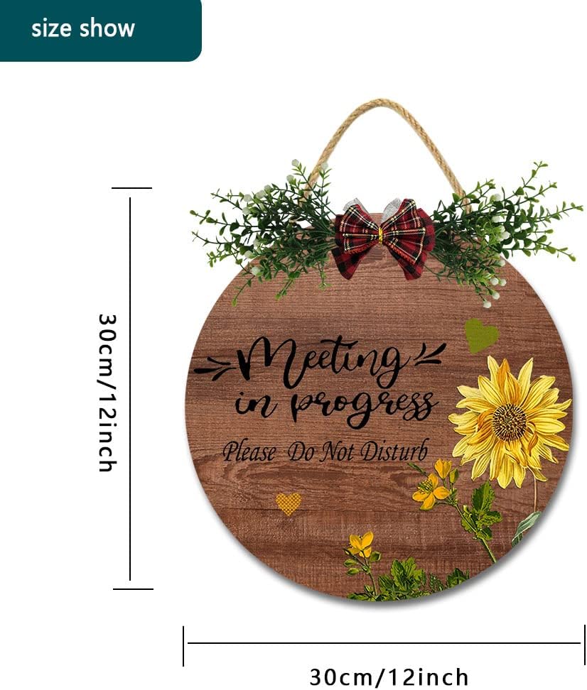 Imahoocool Wreath Hanging Sign Front Door Decor