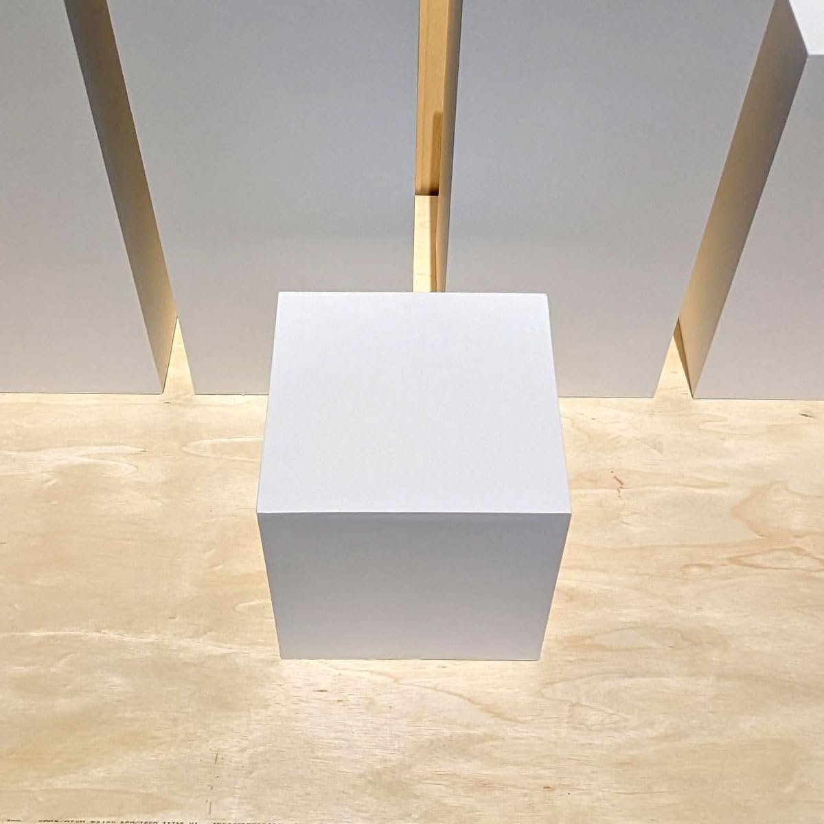 14 Inch x 14 Inch x 14 Inch Matte White Display Cube Stand