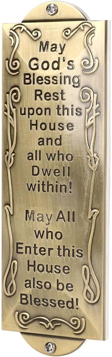 BRTAGG Metal Mezuzah Door Accent 6x2 Inch