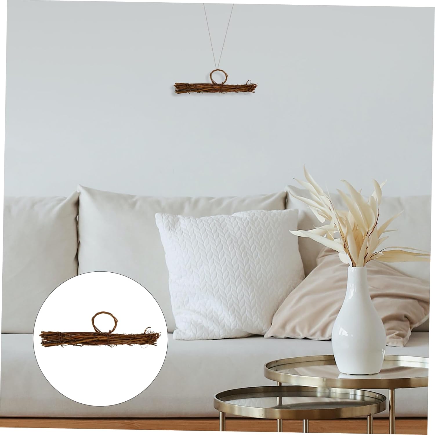 Happyyami Rattan Wreath Frame for DIY Crafts