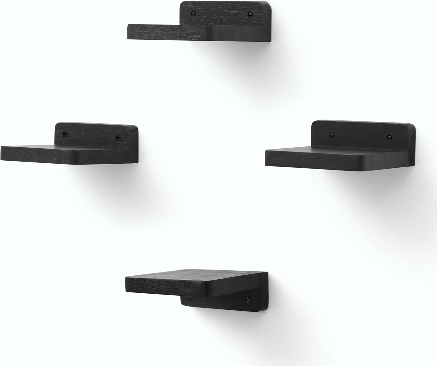 Small Floating Shelf 4x4 Inch Wood Shelf for Wall Display