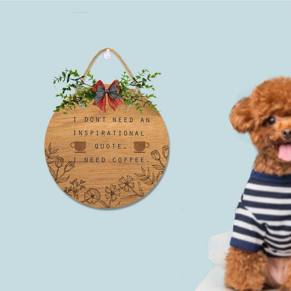 Imahoocool Coffee Christmas Wreath Front Door Decor