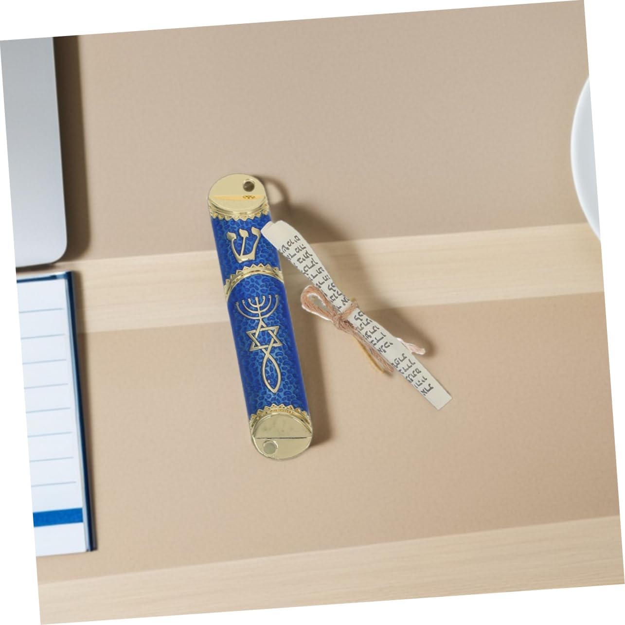 3 Sets Mezuzah Case with Scroll - Traditional Metal Jewish Home Blessing Decor