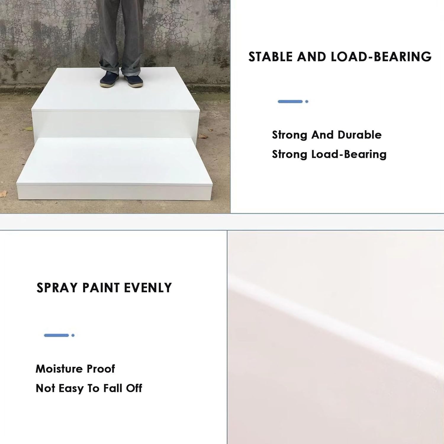 Square Display Pedestal Stand for Event Decor Bridal Shop and Clothing Store