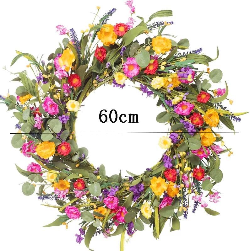 Floral Wreath Door Hanging Decor Accessory