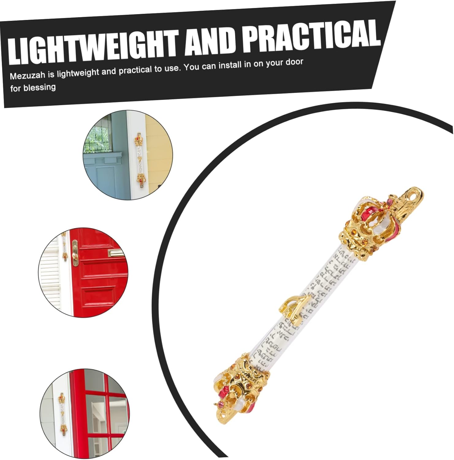 Metal Mezuzah Door Ornament for Home Blessing