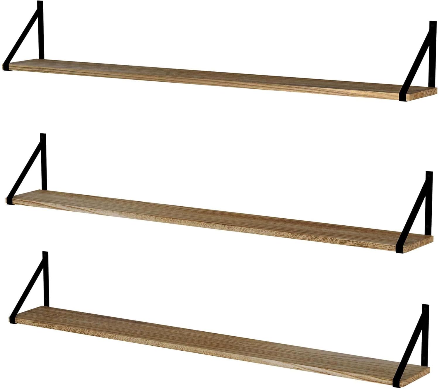 Wallniture Bora Wall Shelves Set of 3 48x6