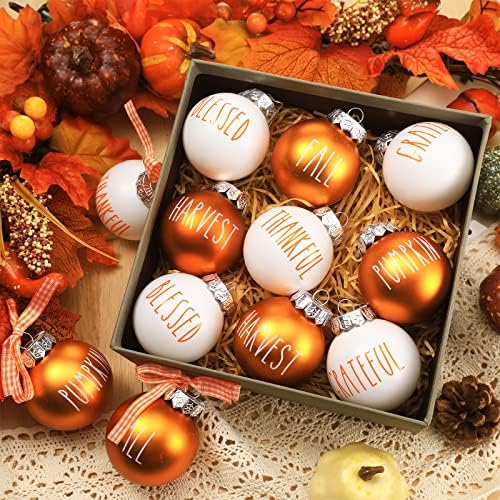 Vinsot 12 Pcs Fall Ball Ornaments for Tree