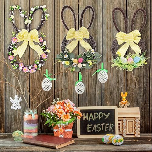 Easter Egg Wreath Door Decor Vintage Handmade Swag