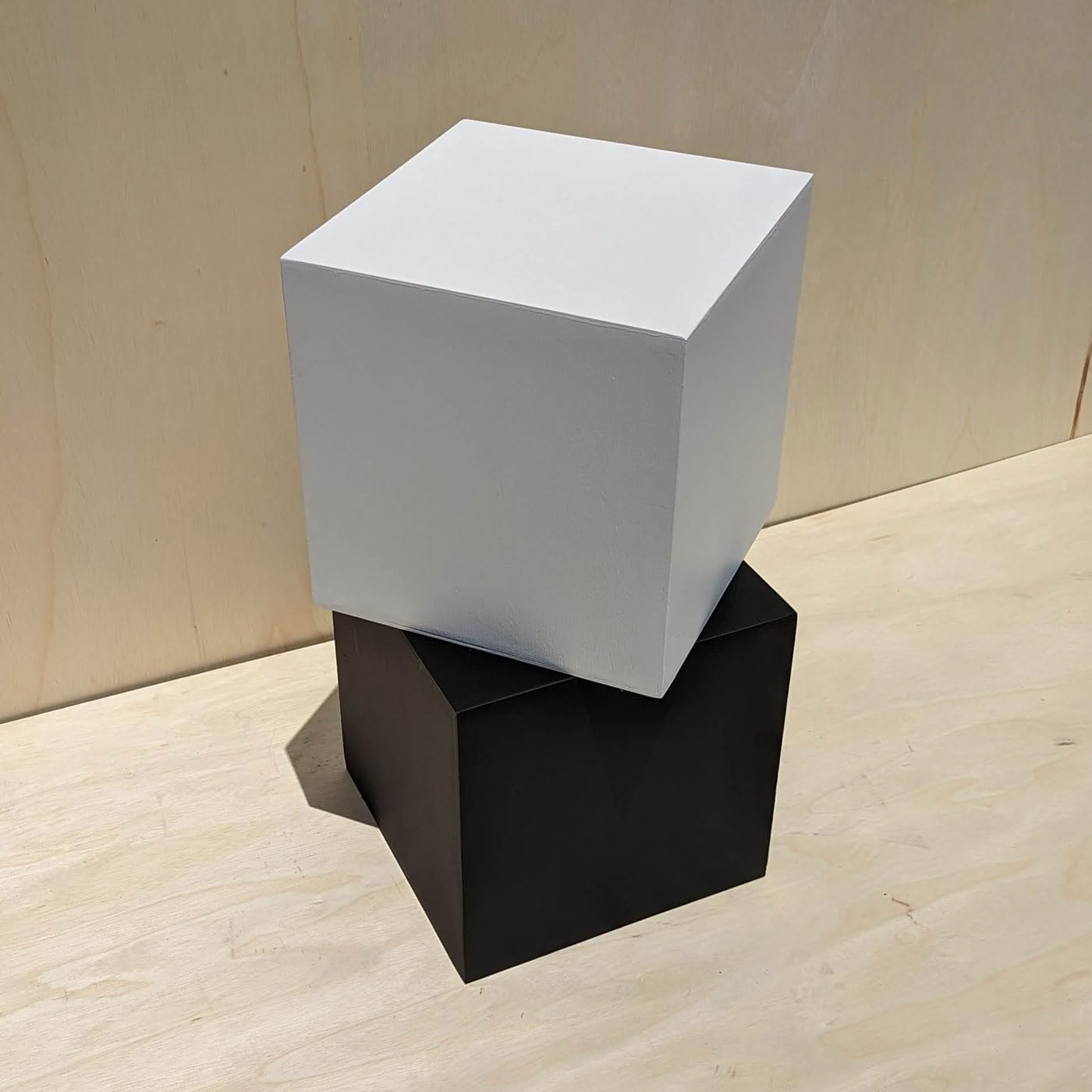 14 Inch x 14 Inch x 14 Inch Matte White Display Cube Stand